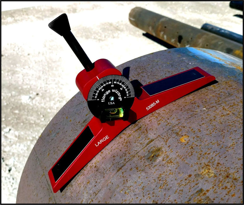 Flange Wizard 53085-M Large Magnetic Centering Head with Vial for 12 in and Larger Pipe