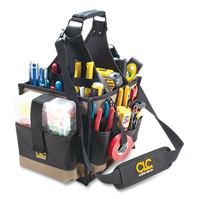 CLC Custom LeatherCraft 1528 Soft Side Tool Bags, 22 Compartments, 11 in L x 10 in W x 19 in H
