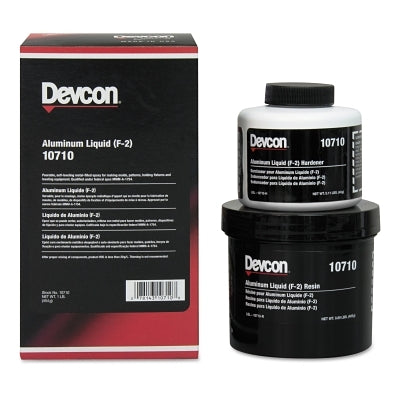 Devcon 10710 Aluminum Liquid (F-2), 1 lb, Kit, Aluminum