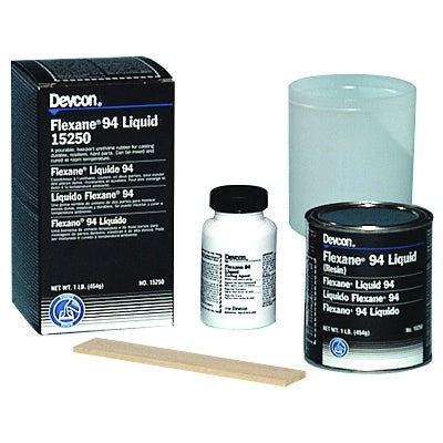 Devcon 15250 Flexane 94 Liquid, 1 lb, Kit, Black