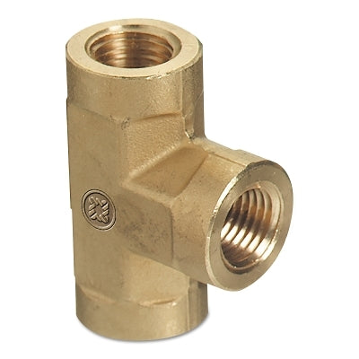 Western Enterprises BMT4HP Pipe Thread Tees  Connector  3 000 PSIG  Brass  1/4 in NPT (Branch)