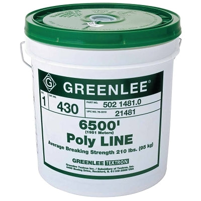 Greenlee 50214810 Poly Line, 210 lb Capacity, 6,500 ft, 1-Ply