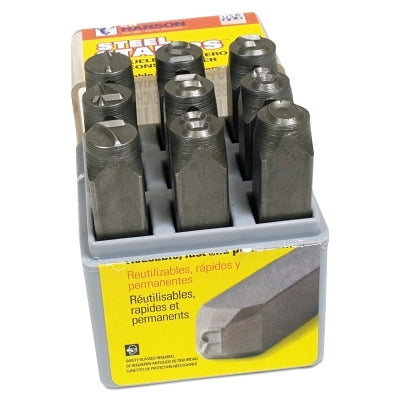 C.H. Hanson 21440 Heavy Duty Steel Hand Stamp Sets, 1/4 in, 0 thru 9