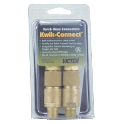 Victor 6560000 Kwik-Connect Torch Plain Pak, Brass, 9/16 in-18 R and L