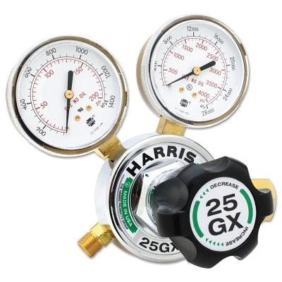 Harris Product Group 3000510 25GX Single-Stage Medium/Heavy-Duty Regulator, CGA 540, Oxygen