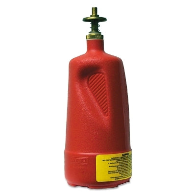 Justrite 14010 Nonmetallic Dispensing Can, Hazardous Liquid Storage Can, 1 qt, Red