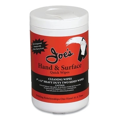 Joe's 704KW Hand and Surface Quick Wipes, 70 Wipes/Canister, Cherry