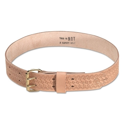 Klein Tools 5415XL Heavy-Duty Embossed Tool Waist Belt  Fits 44 in to 52 in Waist  X-Large  Leather