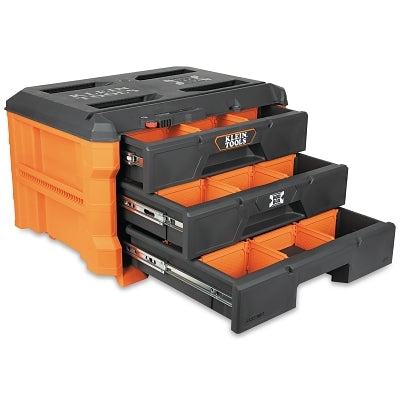 Klein Tools 54823MB MODbox Toolbox, Three Drawer, 22.3 in L x 16.4 in W x 14.4 in H, Orange