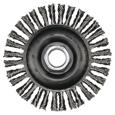 Advance Brush 82307 Stringer Bead Twist Knot Wheel  4 D x 3/16 W  .02 Stainless Steel  20 000 rpm