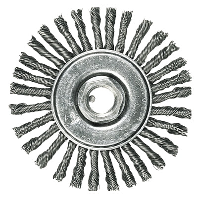Advance Brush 82478 Full Cable Twist Knot Wheel  6 D x 1/2 W  .023 in Carbon Steel  10 000 rpm