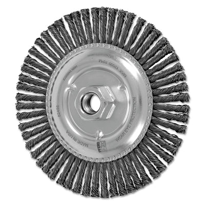 Advance Brush 82488 Stringer Bead Twist Knot Wheel  6 dia x 3/16 W  .02 Carbon Steel Wire  40 Knots