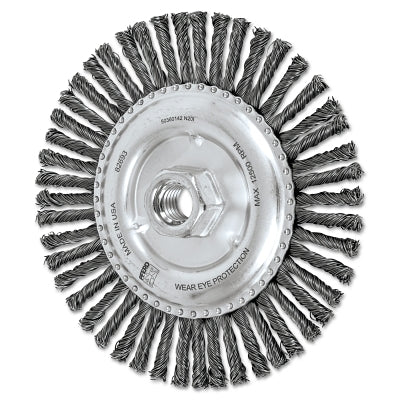 Advance Brush 82693 COMBITWIST Stringer Wheel  6 in D x 3/16 in W  Carbon Steel Wire  48 Knots