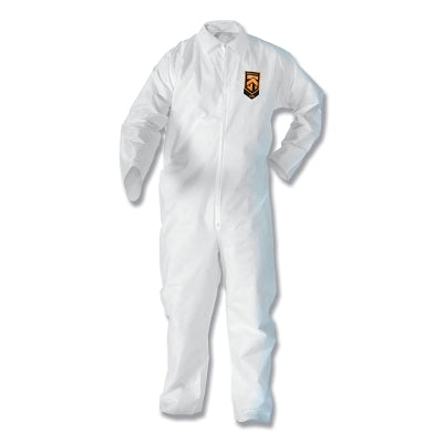 KleenGuard 49005 A20 Breathable Particle Protection Coverall, White, 2X-Large, Zipper Front
