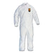 KleenGuard 49104 A20 Breathable Particle Protection Coverall, White, X-Large, Zipper Front, Elastic Wrists/Ankles