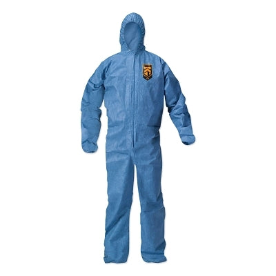 KleenGuard 58517 A20 Breathable Particle Protection Coverall, Blue Denim, 4X-Large, Zipper Front, Elastic Back/Wrists/Ankles & Hood