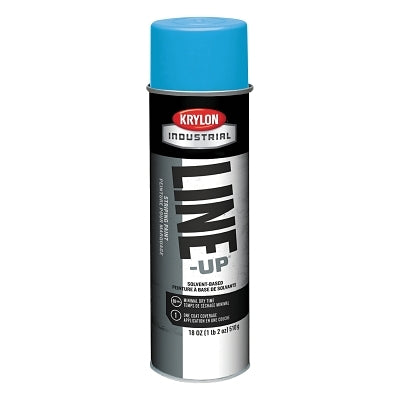 Krylon K00830208 Line-Up Pavement Striping Paint, 18 oz, Aerosol Can, Accessibility Blue, Flat