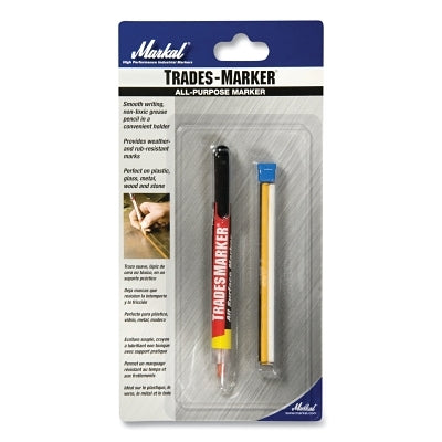 Markal 96130 Trades Marker All Purpose Marker, 1/8 in Tip, White