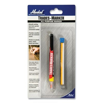 Markal 96131 Trades Marker All Purpose Marker, 1/8 in Tip, Yellow