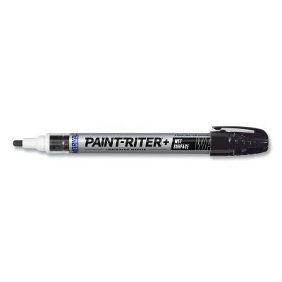 Markal 96933 Paint-Riter+ Certified Liquid Paint Marker, 1/8 in Medium Tip, Black