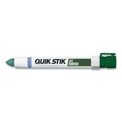 Markal 61069 Quik Stik All Purpose Solid Paint Marker, 11/16 in Tip x 6 in L, Green
