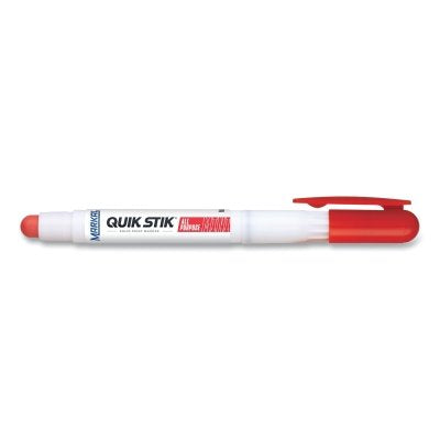 Markal 61128 Quik Stik All Purpose Mini Solid Paint Marker, Red