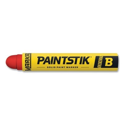 Markal 82832 Paintstik Fluorescent Solid Paint Marker, 11/16 in Dia. x 4-3/4 in L, Fluorescent Red