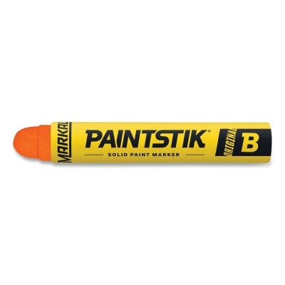 Markal 82834 Paintstik Fluorescent Solid Paint Marker, 11/16 in Dia. x 4-3/4 in L, Fluorescent Orange