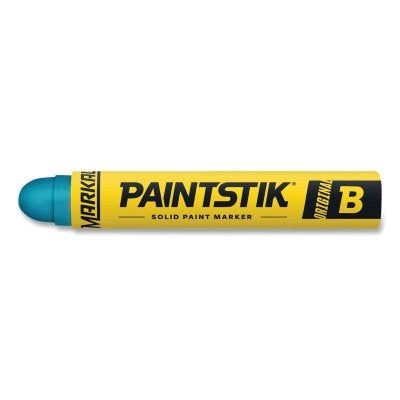 Markal 82835 Paintstik Fluorescent Solid Paint Marker, 11/16 in Dia. x 4-3/4 in L, Fluorescent Blue