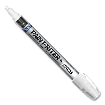 Markal 96880 Paint-Riter+ Certified Liquid Paint Marker, 1/8 in Medium Tip, White