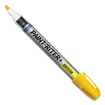 Markal 96881 Paint-Riter+ Certified Liquid Paint Marker, 1/8 in Medium Tip, Yellow