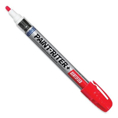 Markal 96882 Paint-Riter+ Certified Liquid Paint Marker, 1/8 in Medium Tip, Red