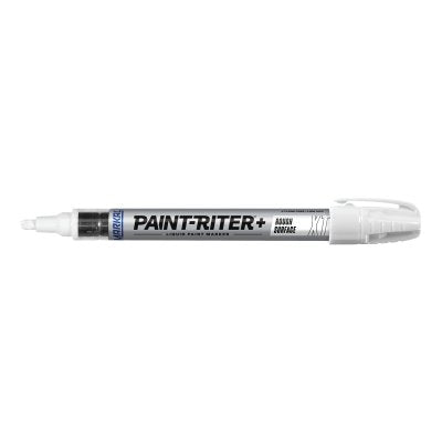Markal 97250 Paint-Riter+ Rough Surface Liquid Paint Marker, 1/8 in Fiber Nib, White