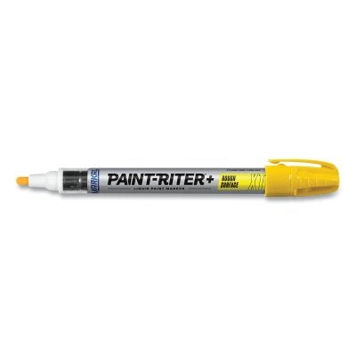 Markal 97251 Paint-Riter+ Rough Surface Liquid Paint Marker, 1/8 in Fiber Nib, Yellow