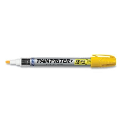 Markal 97302 Paint-Riter+ Heat Treat Liquid Paint Marker, 1/8 in Bullet Tip, Yellow