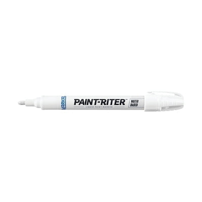 Markal 97400 Paint-Riter Water-Based Paint Marker, 1/8 in Medium Tip, White