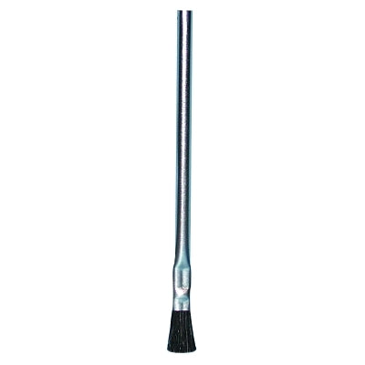 Magnolia Brush 3A Tin Handle Acid Brush, 6 in L, Tin, Stiff Black Horsehair