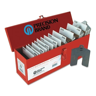 Precision Brand 42900 SIZE A 2X2 ASSORTED SLOTTED SHIMS 260 PC