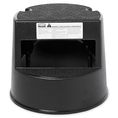 Rubbermaid Commercial FG252300BLA 13" Height x 16" Diameter Mobile Step Stool 2523-BK