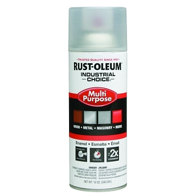 Rust-Oleum 1610830 Industrial Choice 1600 System Enamel Aerosol, 12 oz, High-Gloss Crystal Clear