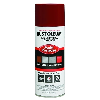 Rust-Oleum 1664830V Industrial Choice 1600 System Enamel Aerosol, 12 oz, High-Gloss Cherry Red