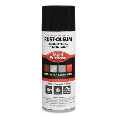 Rust-Oleum 1679830V Industrial Choice 1600 System Enamel Aerosol, 12 oz, Gloss Black