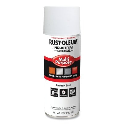 Rust-Oleum 1690830V Industrial Choice 1600 System Enamel Aerosol, 12 oz, Flat White
