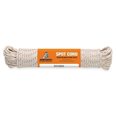 Samson Rope 1016012030 Spot Cord, 1000 lb Capacity, 1200 ft, 1/4 in dia, Cotton, White