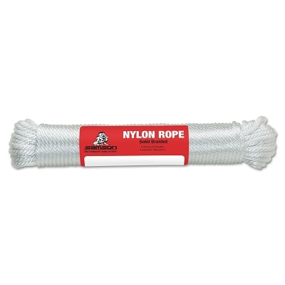 Samson Rope 19020001060 General Purpose 12-Strand Cord  1 400 lb Capacity  100 ft  Solid Braid Nylon  White
