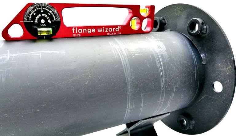 Flange Wizard PP-200 Pocket Pro Level Magnetic 10 in x 2 in Aluminum Degree Dial Level