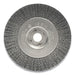 Weiler 184 Narrow Face Crimped Wire Wheel 4 in dia x 1/2 in W Face 0.0118 in Stainless Steel Wire 12500 RPM