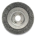 Weiler 264 Narrow Face Crimped Wire Wheel, 3 in D,.0118 Stainless Steel Wire