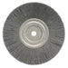 Weiler 1775 Narrow Face Crimped Wire Wheel, 8 in dia x 3/4 in W Face, 0.006 in Stainless Steel Wire, 6000 RPM