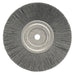 Weiler 1805 Narrow Face Crimped Wire Wheel, 8 in Dia x 3/4 W,.0118 Stainless Steel, 6000 RPM